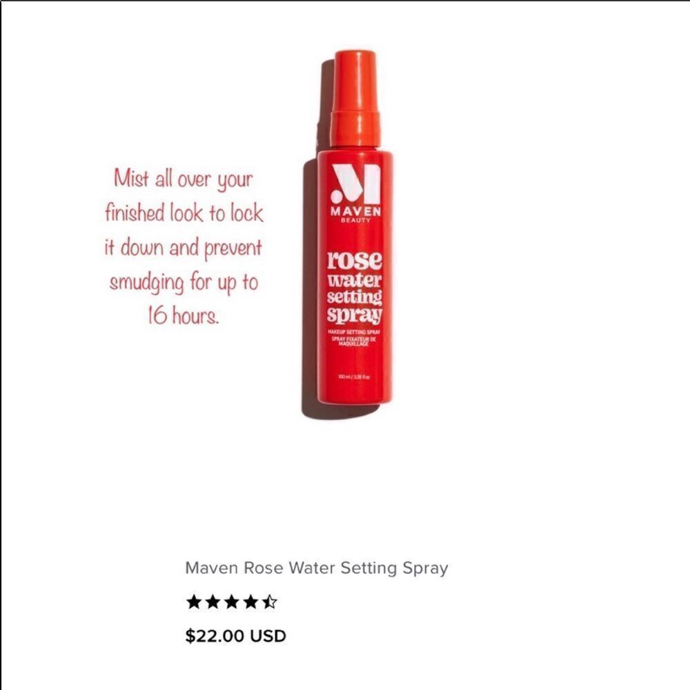MAVEN BEAUTY Maven Rose Water Setting Spray - Picture 6 of 10